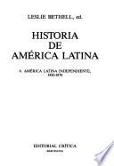 libro América Latina Independiente, 1820 1870